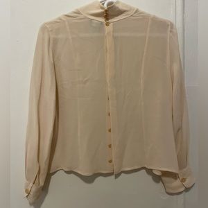Flared cream colored Giorgio Armani top
